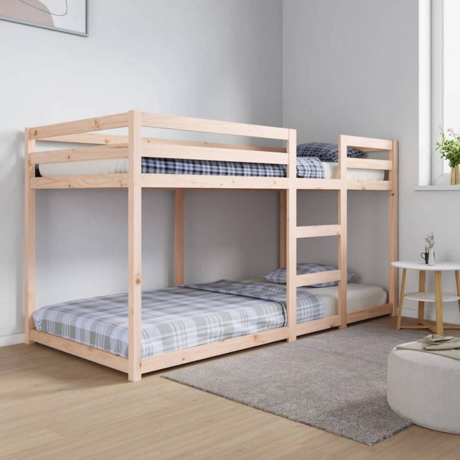 The Living Store Stapelbed massief grenenhout 90x200 cm Stapelbed Stapelbedden Bed Bedframe Stapelbedframe Bed Frame Bedden Bedframes Stapelbedframes Bed Frames