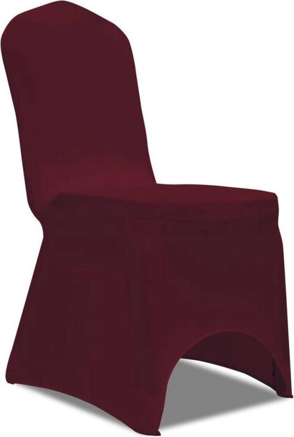 The Living Store Stoelhoes Stretchstof Bordeaux 100 cm hoogte 10% spandex