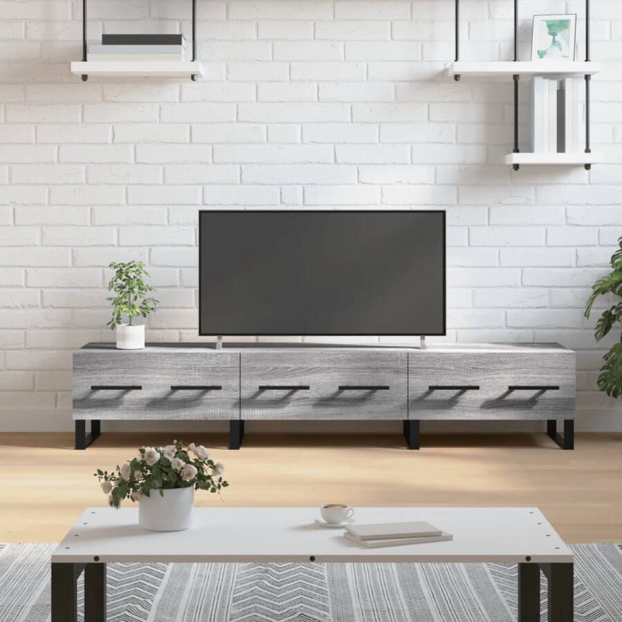 The Living Store Televisiekast TV-meubel Grijs Sonoma Eiken 150x36x30 cm