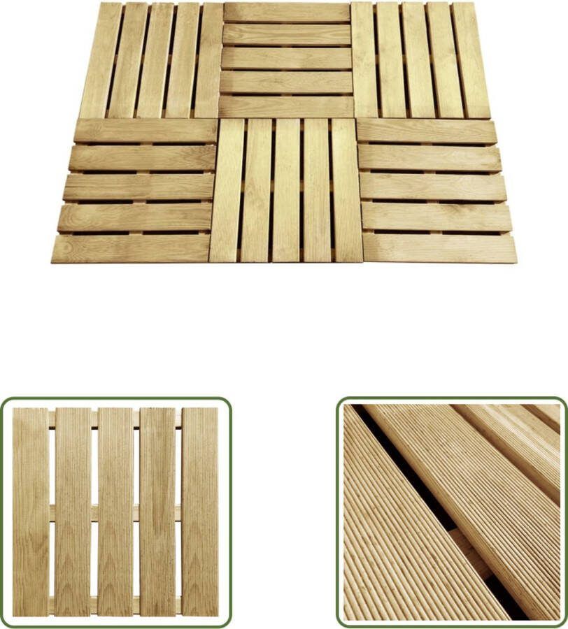 The Living Store Terrastegels Grenenhout 50 x 50 x 3.2 cm Milieuvriendelijk