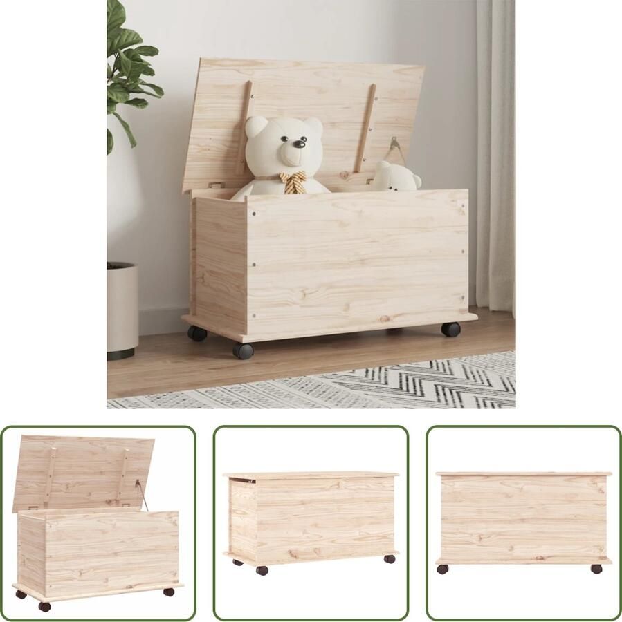 The Living Store ALTA Houten Opbergkist 73 x 39.5 x 44 cm 70L Opslaginhoud