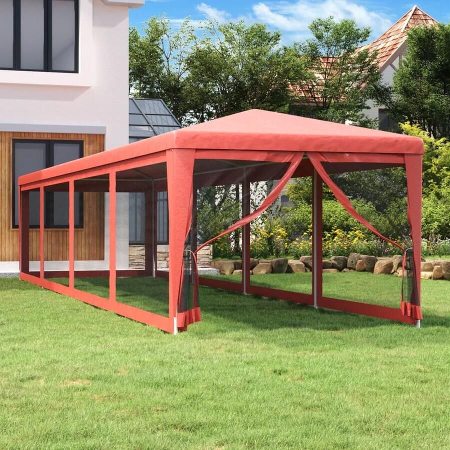 The Living Store Evenementententen 300 x 1200 x 260 cm Rood HDPE en IJzer