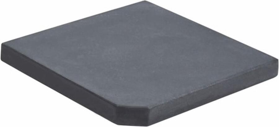 The Living Store Parasolvoet Graniet 47x47x4.5 cm 25 kg Zwart