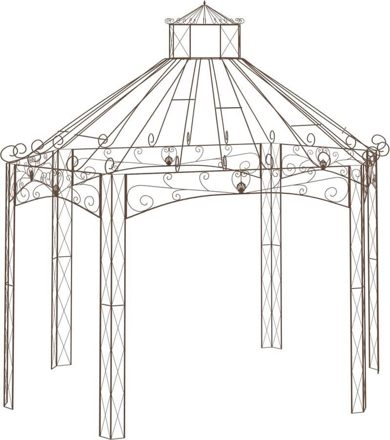 The Living Store Pavilion s Tuinboog 400 x 258 x 378 cm Antiekbruin Smeedijzer