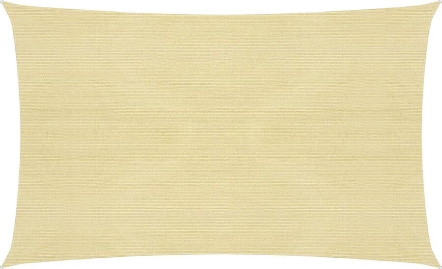 The Living Store Schaduwdoek HDPE 2.5 x 4.5 m Beige