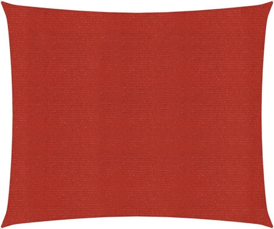The Living Store Schaduwdoek HDPE 2x2m Rood