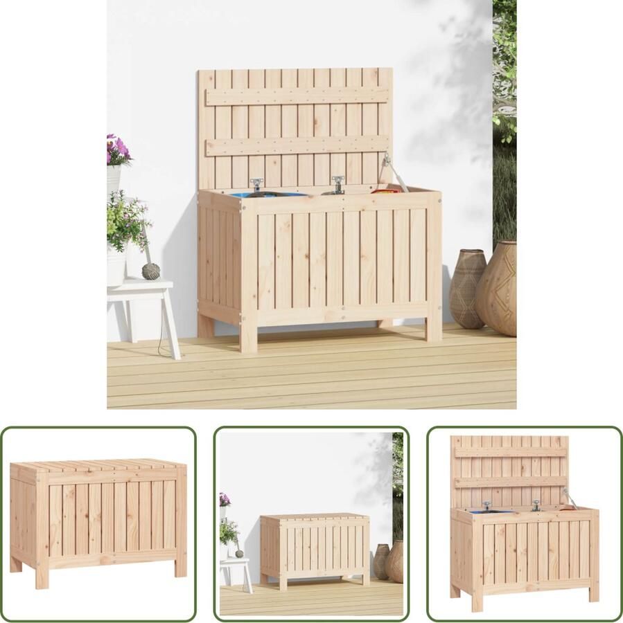 The Living Store Tuinbox Massief Grenenhout 76 x 42.5 x 54 cm