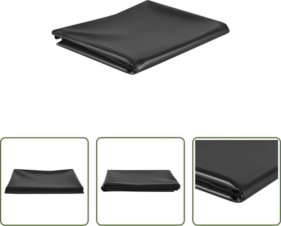 The Living Store Vijverfolie 6x3m PVC 1mm Zwel rot- en slijtbestendig