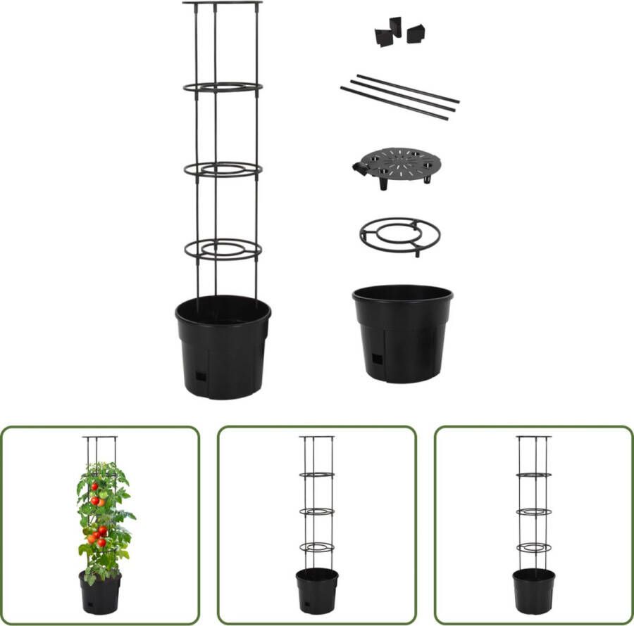 The Living Store Tomaten kweekpot Polypropeen 29.5 x 115 cm Antraciet