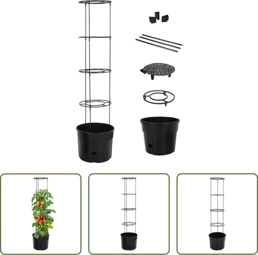 The Living Store Tomatenbak 39 x 150 cm Duurzaam polypropeen Antraciet