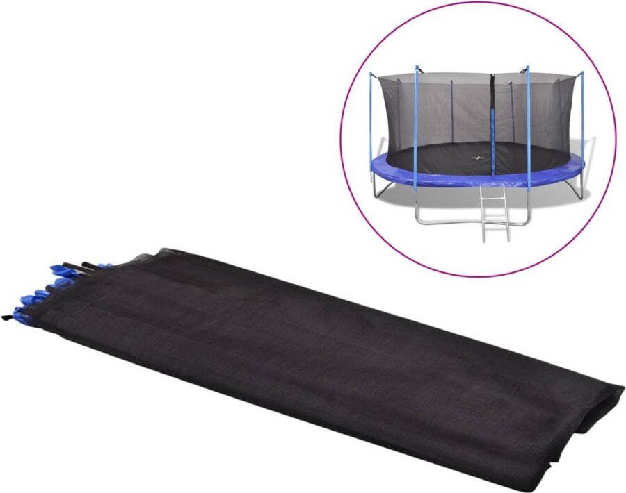 VidaXL The Living Store Trampoline Veiligheidsnet Polyethyleen 3.2 x 1.8 m Zwart