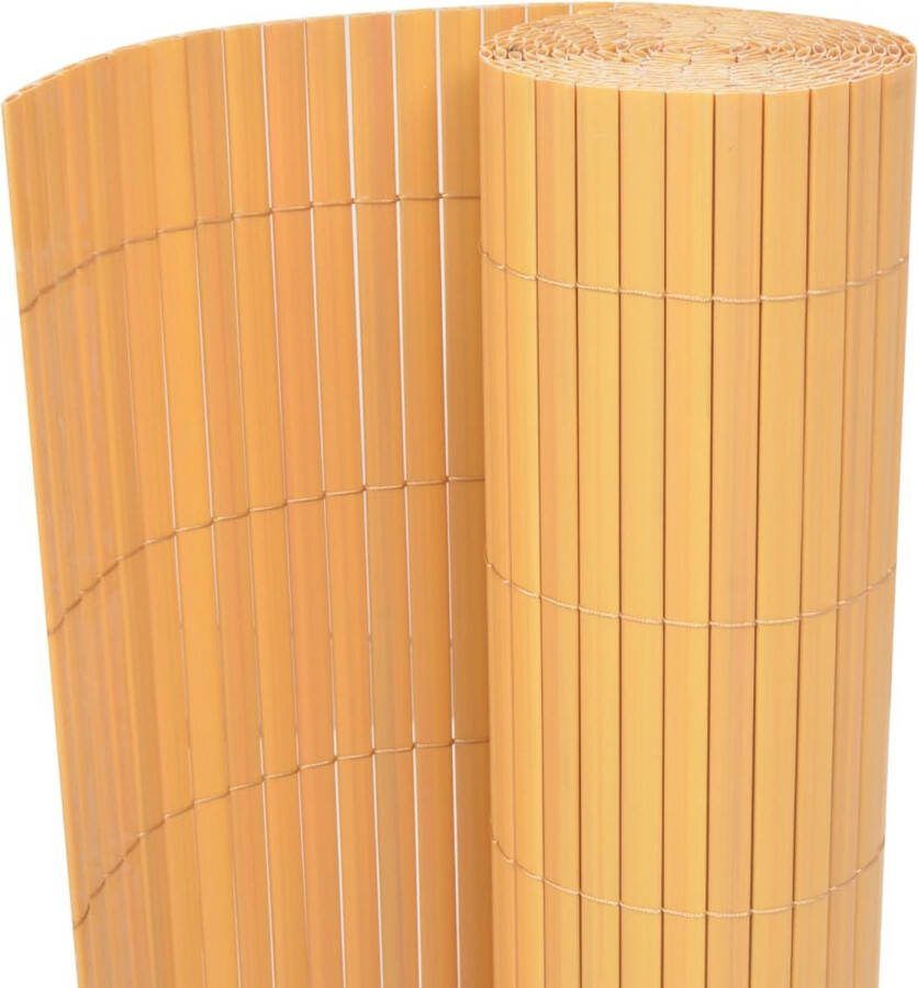 The Living Store Tuinafscheiding Geel PVC 90 x 300 cm Flexibel Weerbestendig