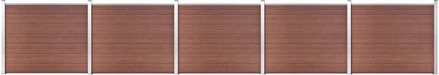 The Living Store Tuinafscheiding HKC Hout-Kunststof-Composiet 872 x 146 cm Bruin
