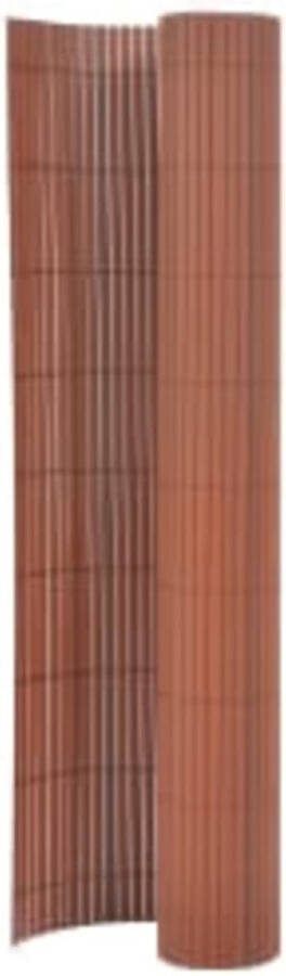 The Living Store Tuinafscheiding PVC 110x500cm Bruin UV-bestendig Flexibel Eenvoudig aanpasbaar