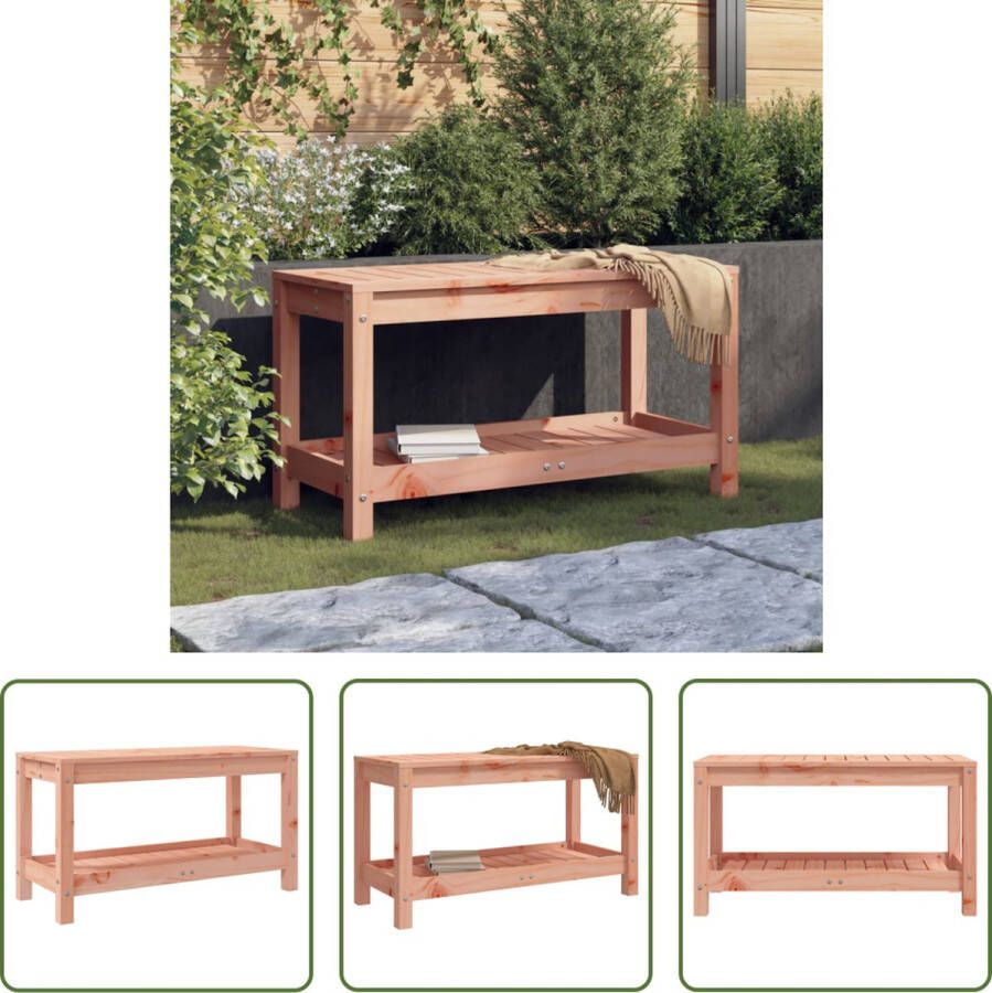 The Living Store Tuinbank Douglashout 82.5 x 35 x 45 cm Waterbestendig Met opbergruimte 110 kg draagvermogen