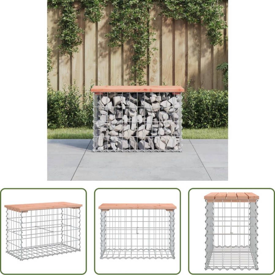 The Living Store Tuinbank Massief douglashout Gegalvaniseerde stalen schanskorfbasis Compact ontwerp Geschikt voor verschillende locaties Afmetingen- 63 x 31.5 x 42 cm (B x D x H) Draagvermogen- 110 kg Montage vereist