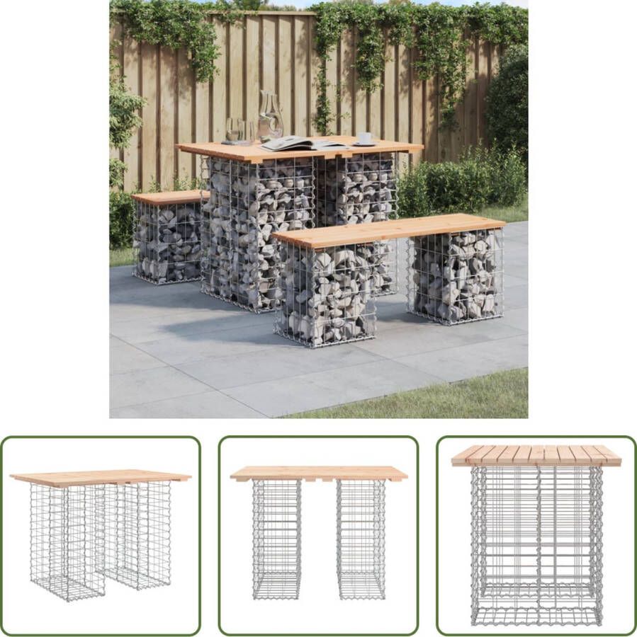 The Living Store Tuinbank Massief grenenhout 100 x 70 x 72 cm Schanskorf Montage vereist