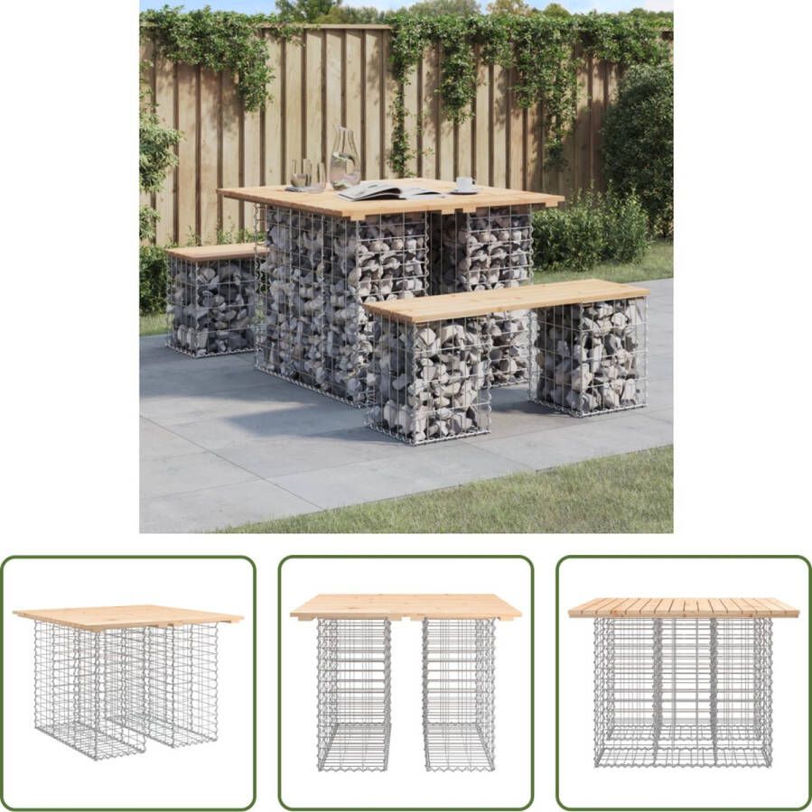 The Living Store Tuinbank Massief Grenenhout Schanskorf 100 x 102 x 72 cm Compact ontwerp