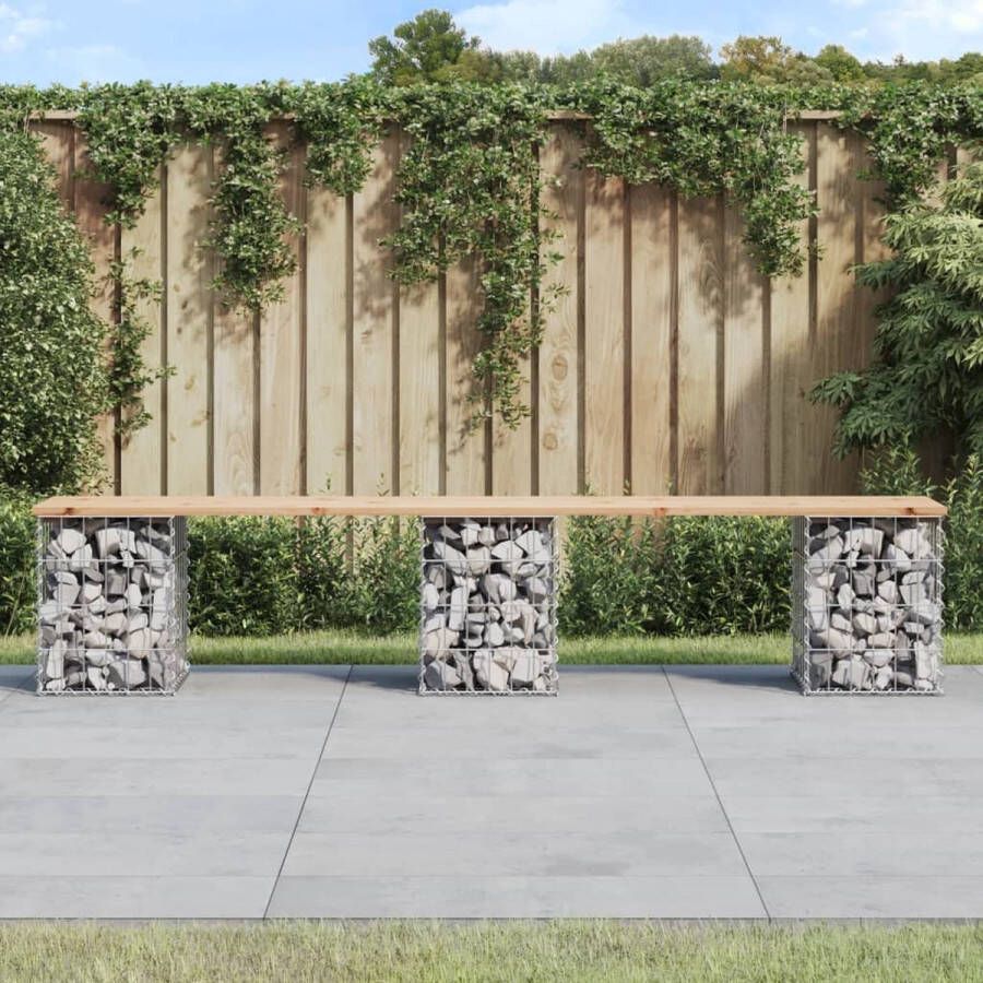 The Living Store Tuinbank Grenenhout Gegalvaniseerd staal 203x31x42 cm Compact ontwerp