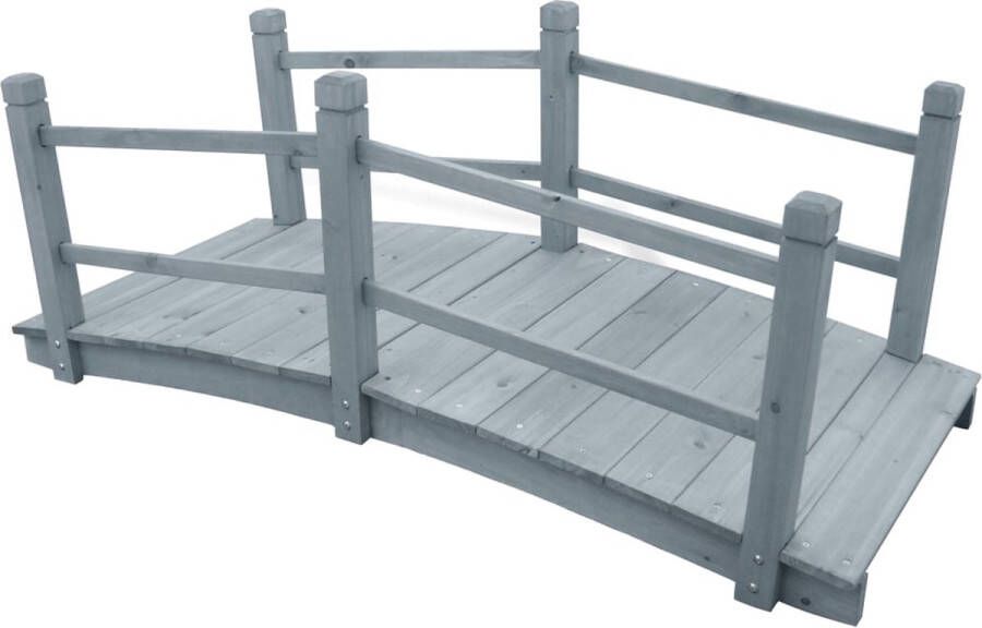 The Living Store Tuinbrug Vurenhout 140 x 60 x 56 cm Grijs