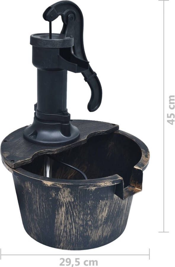 The Living Store Tuinfontein bronzen kunststof PP 29.5 x 45 cm IPX8