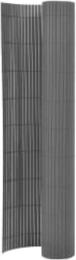 The Living Store Tuinhek PVC 110 x 300 cm Grijs UV- en weerbestendig