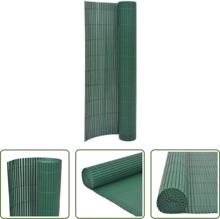 The Living Store Tuinhek PVC 110 x 300 cm Groen Flexibel en Duurzaam