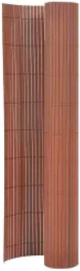 The Living Store Tuinhek PVC 110 x 400 cm Bruin UV-bestendig en flexibel