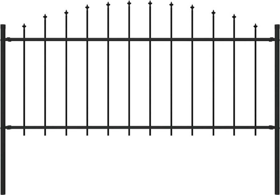 VIDAXL Staal Tuinhek Met Speren Bovenkant (0 5-0 75)x1 7 M Staal Tls144940