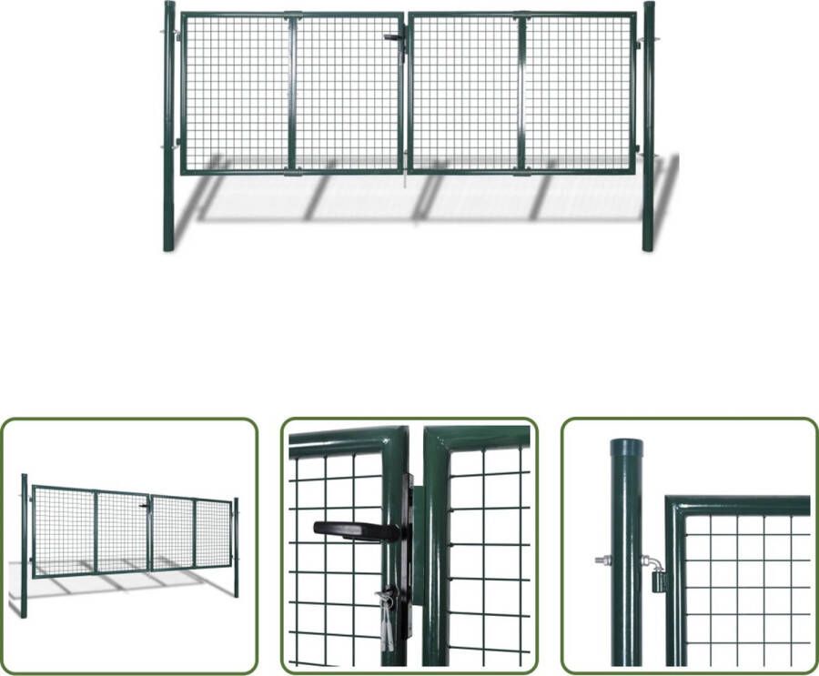 The Living Store Tuinhek Staal 306 x 125 cm Corrosiebestendig