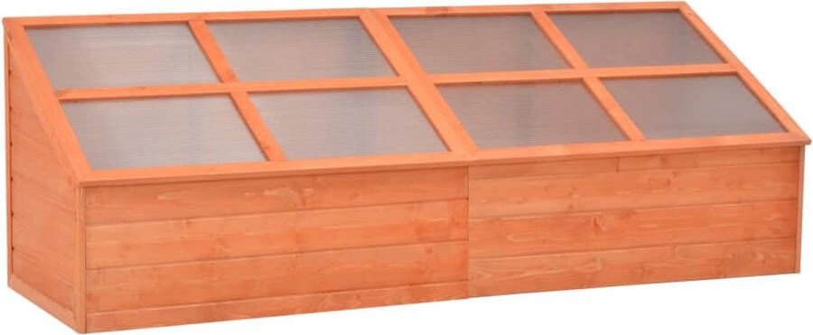 VIDAXL Houten Broeikas 180 X 57 X 62 Cm Pc Plaat Waterbestendig