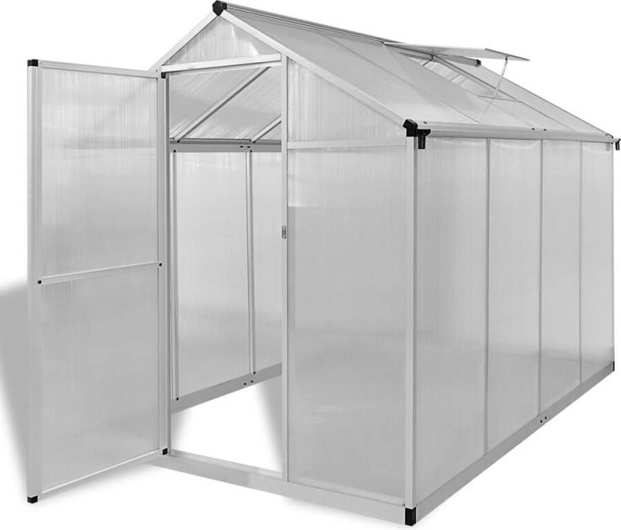 The Living Store Tuinkas Aluminium 4.6 m² Dubbelwandige polycarbonaat panelen UV-bestendig Warmte-isolerend