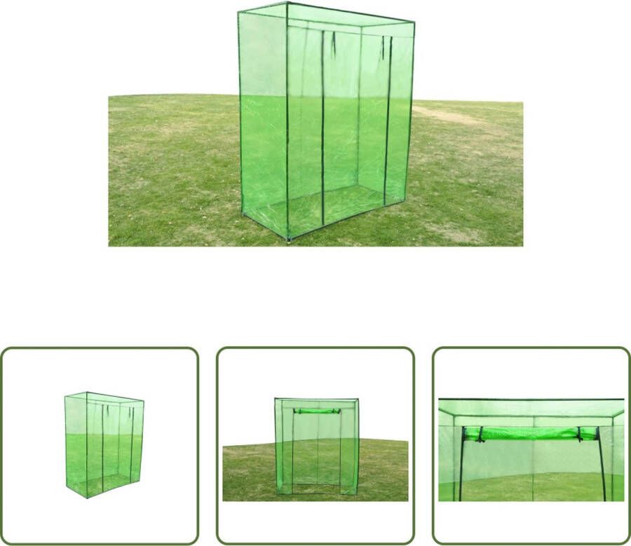 The Living Store Tuinkas groen 170 x 80 x 200 cm Gepoedercoat stalen frame Scheurbestendige hoes