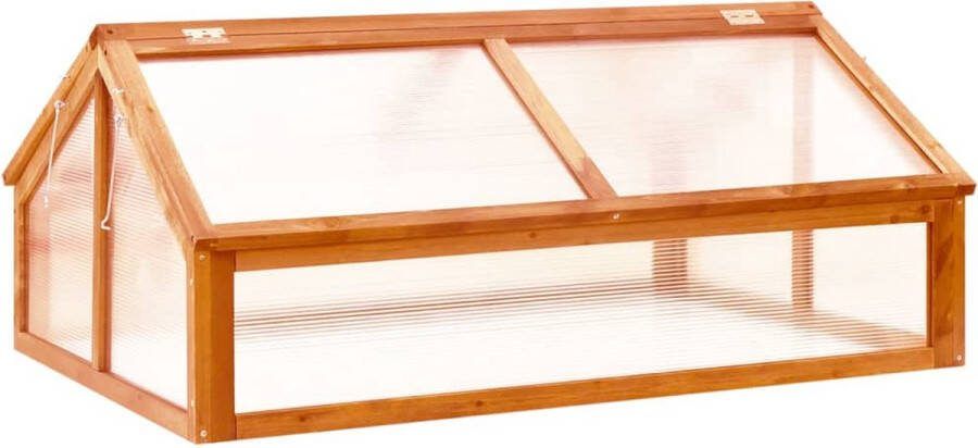 The Living Store Tuinkas Hout 114 x 80 x 50 cm 2-daks Open bodem Bruin