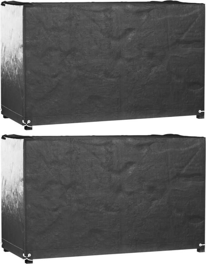 The Living Store Tuinmeubelhoes PE 170x94x70 cm Zwart