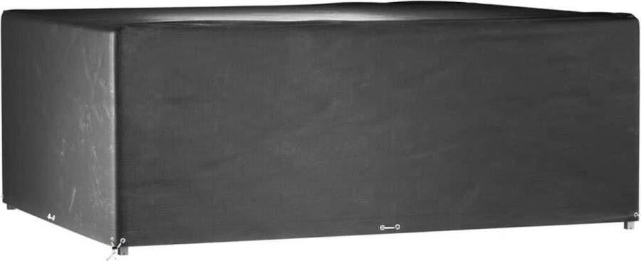 The Living Store Tuinmeubelhoes PE 278x204x105 cm Water- en UV-bestendig Zwart