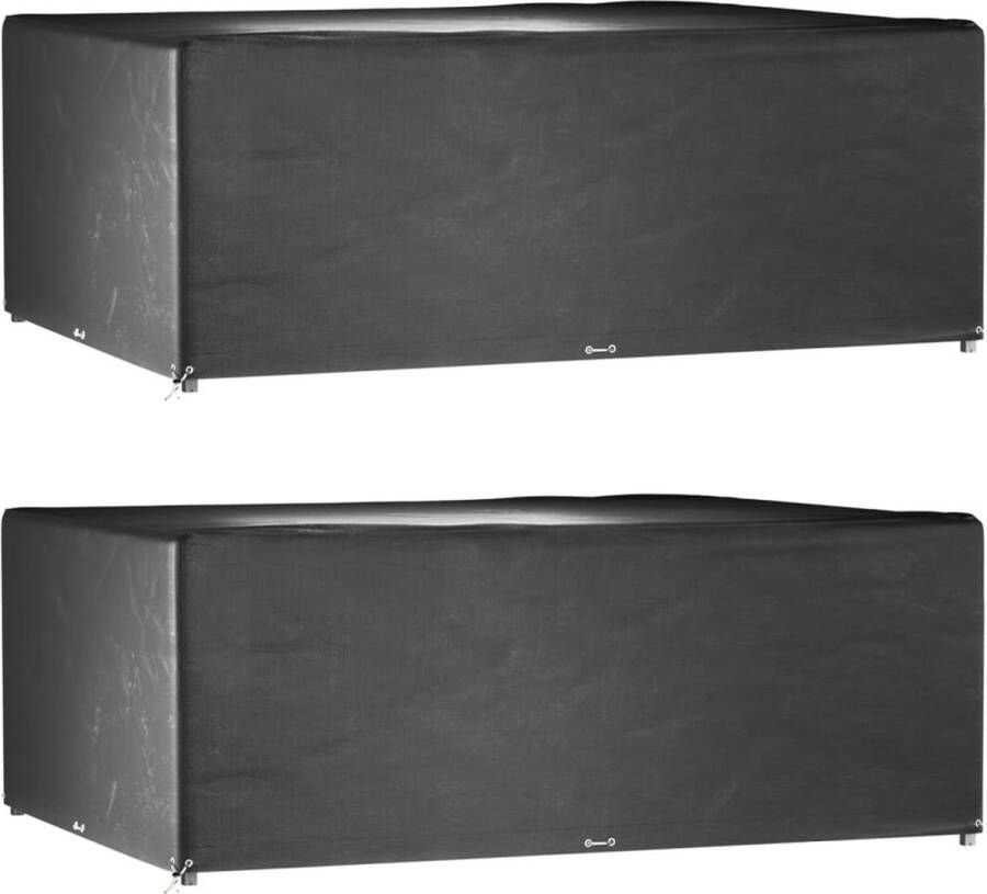 The Living Store Tuinmeubelhoezen Rattan 300 x 250 x 90 cm Zwart