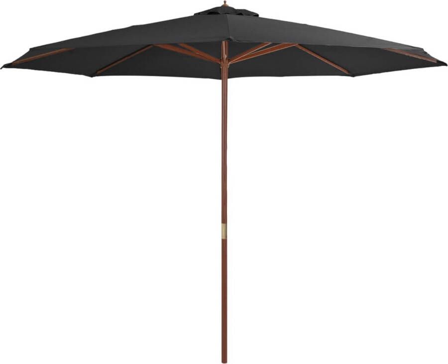 The Living Store Tuinparasol 350 x 256 cm Antraciet UV-beschermend polyester