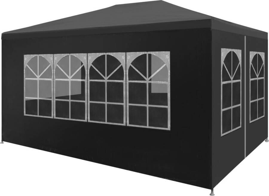 The Living Store Tuinpaviljoen 4x3x2.55m UV- en waterbestendig Stabiel en duurzaam