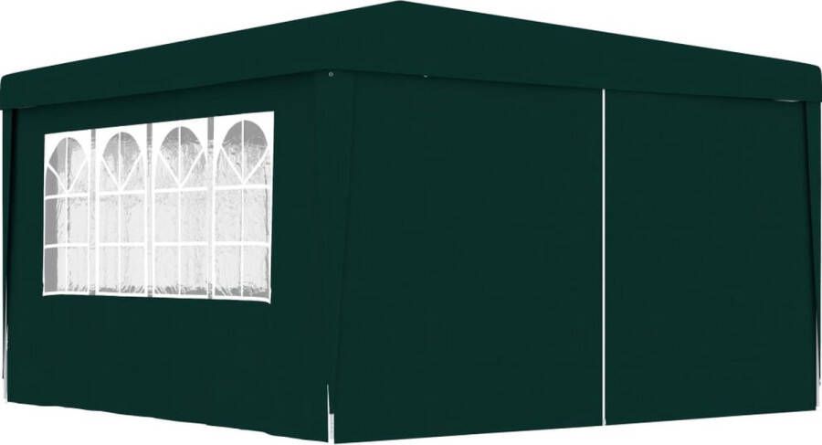 The Living Store Tuinpaviljoen PVC Feesttent 4x4x2.75m Groen