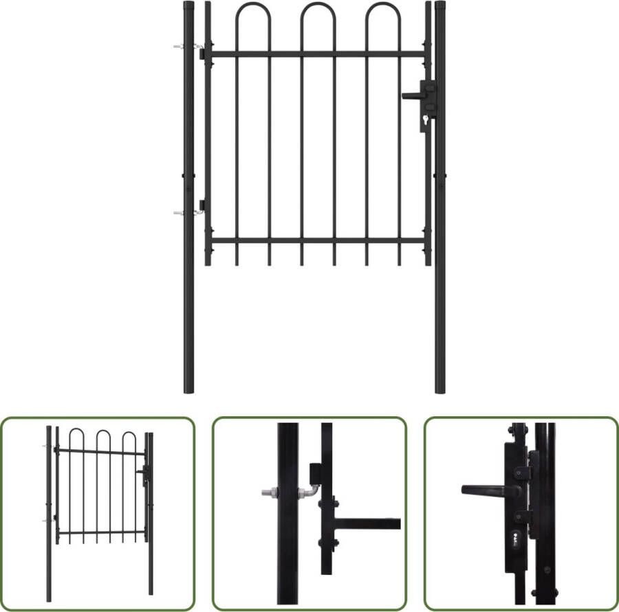 The Living Store Tuinpoort 100 x 150 cm zwart gepoedercoat staal