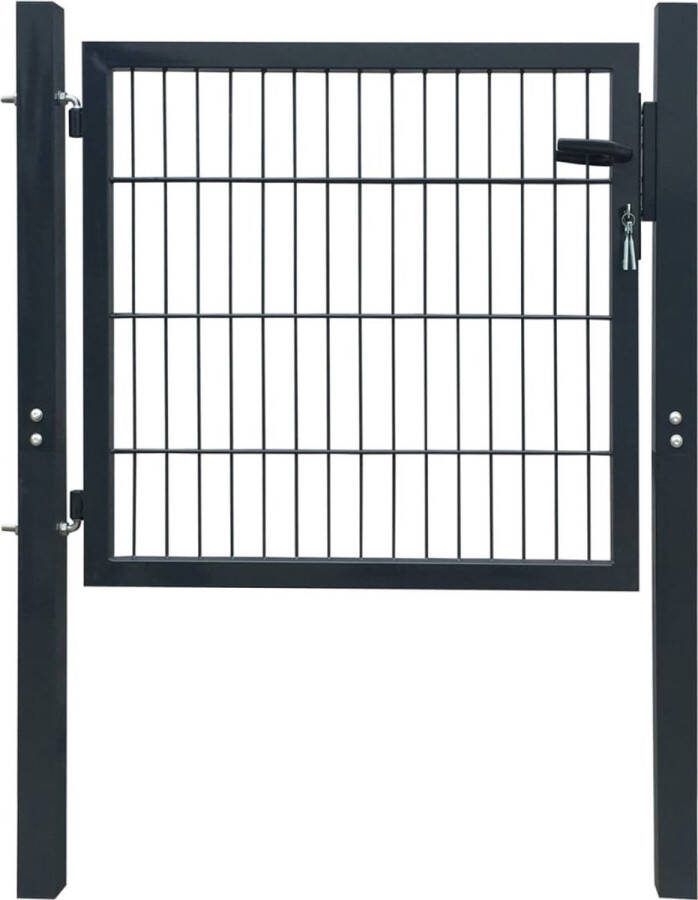 The Living Store Tuinpoort Antraciet 105 x 150 cm Stevig en Corrosiebestendig