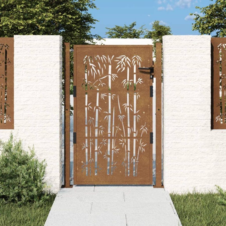 The Living Store Tuinpoort Cortenstaal 105x130 cm Lasergesneden Design