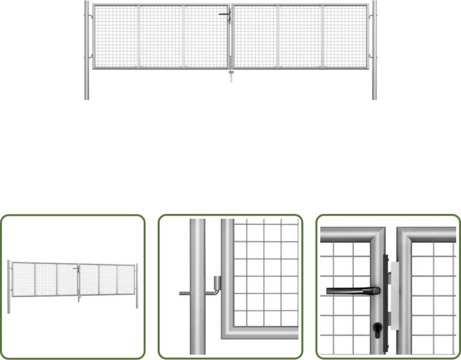 The Living Store Tuinpoort Gazen hekpoort 415 x 125 cm Gegalvaniseerd staal