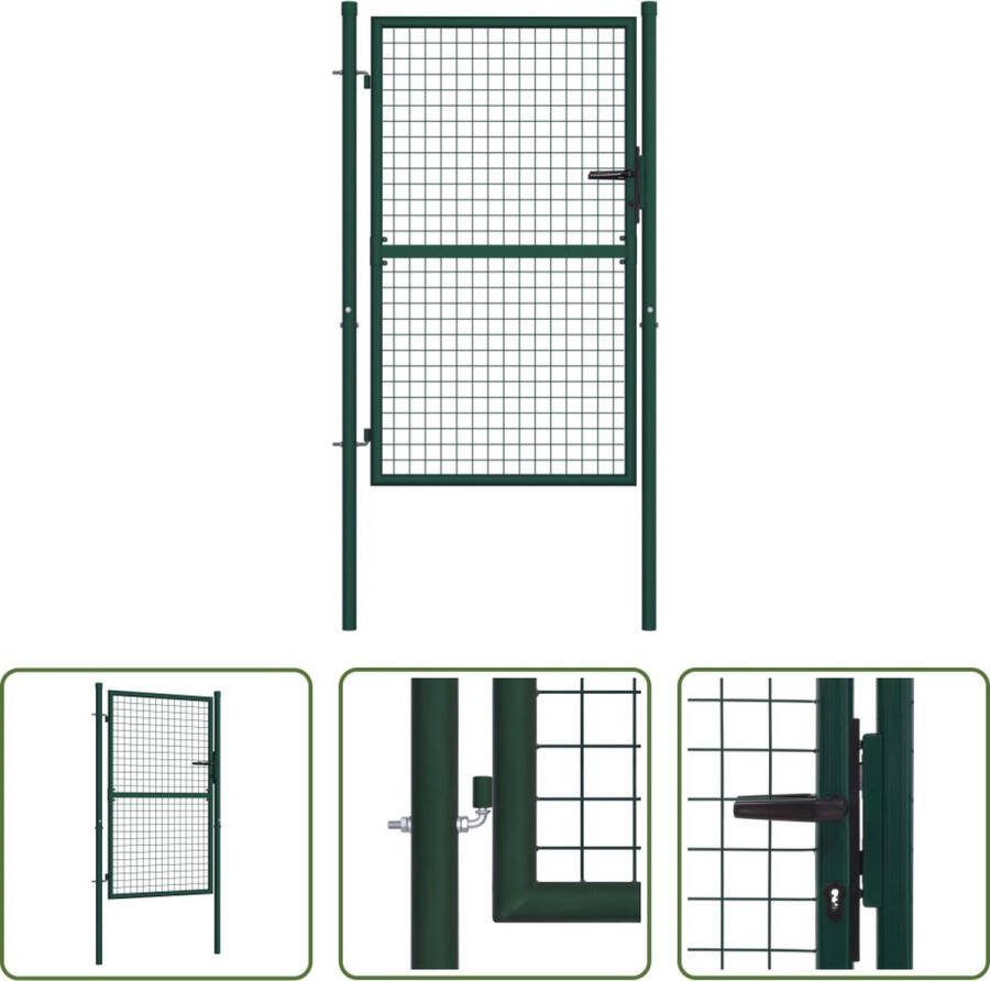 The Living Store Tuinpoort Groen 100 x 125 cm Stabiel en corrosiebestendig