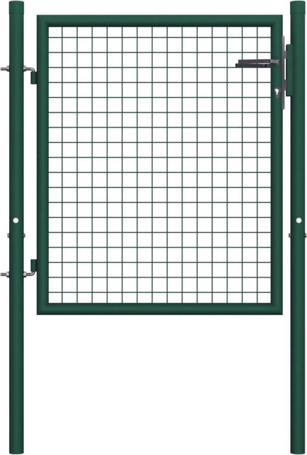 The Living Store Tuinpoort Groen 100 x 75 cm Vergrendelbaar