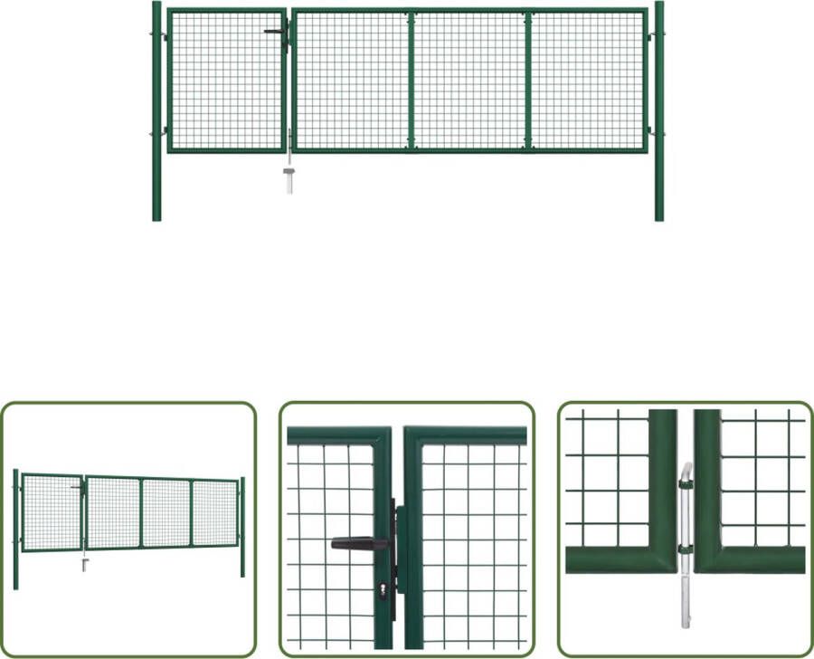 The Living Store Tuinpoort Hoogwaardig Poorten Afmetingen- 350 x 150 cm Ken- Groen