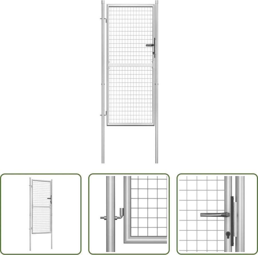 The Living Store Tuinpoort Klassiek ontwerp Stabiel en duurzaam Veiligheid en toegang Robuust staal Gegalvaniseerd Inclusief scharnieren en slot