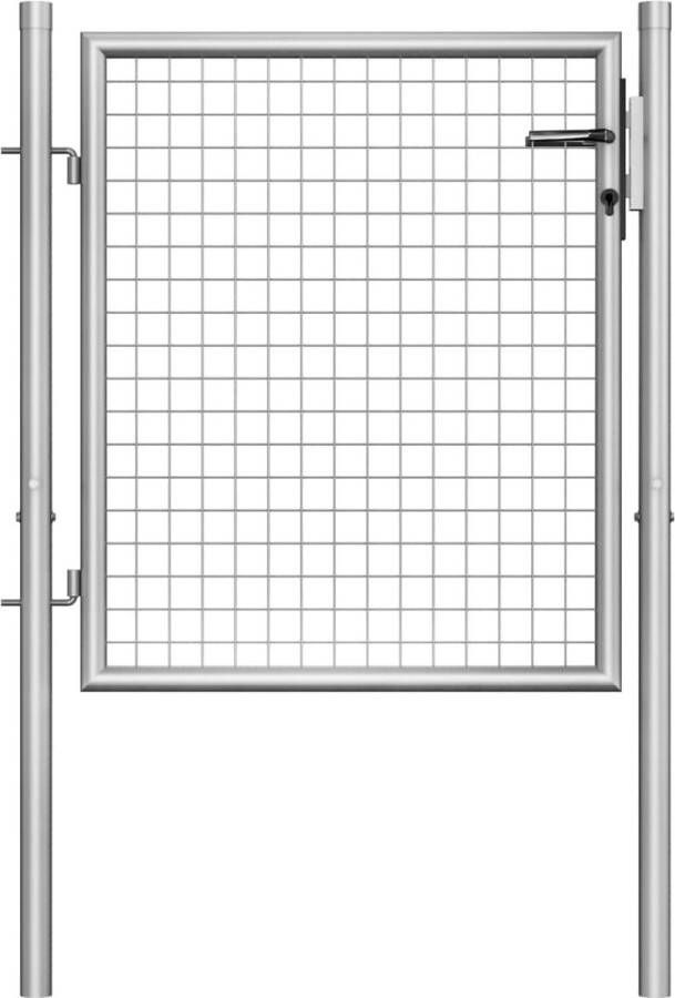 The Living Store Tuinpoort Robuust Gegalvaniseerd Staal 105 x 125 cm Trendy en Corrosiebestendig