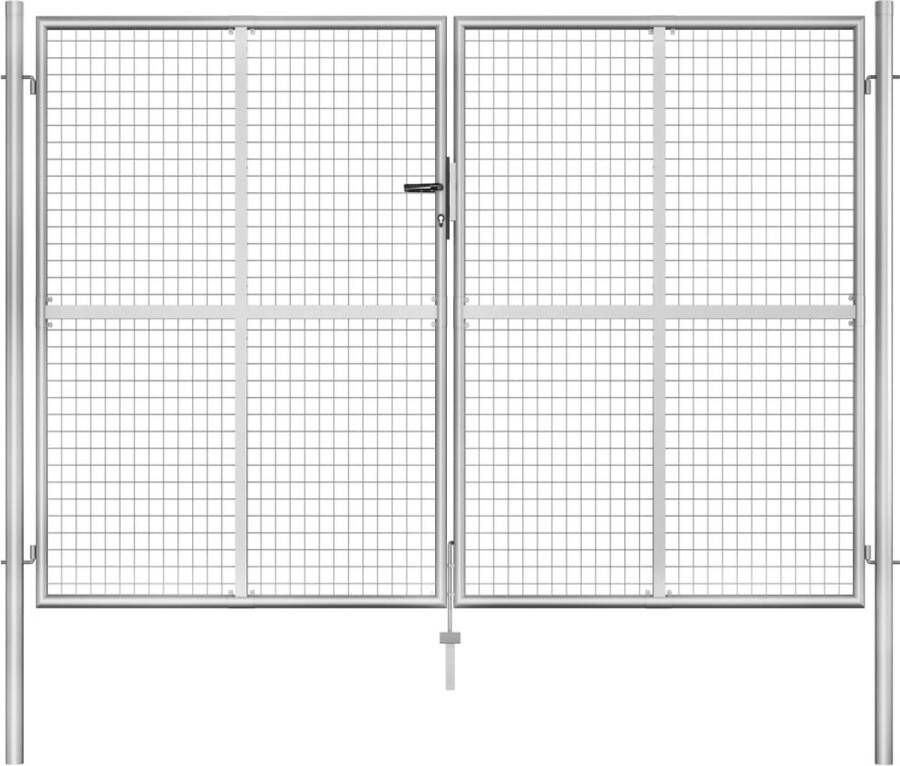 The Living Store Tuinpoort Staal 306 x 225 cm Trendy ontwerp Corrosiebestendig